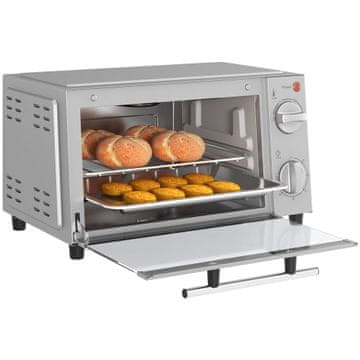 Homestar Mini pećnica 9L 35x24,6x20 cm Srebrna