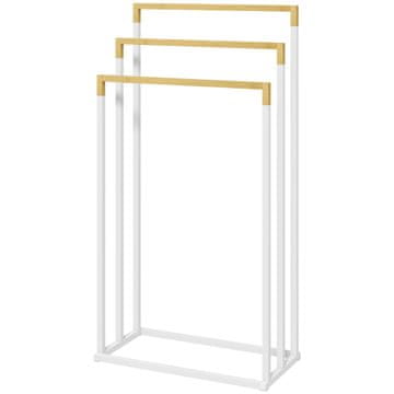 Homestar Samostojeći držač za ručnike s 3 šipke 45x22,5x86 cm bijeli