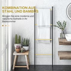 Homestar Stalak za ručnike 49x167,5 cm Crni