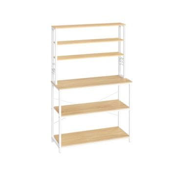 Songmics Kuhinjska polica 40x100x167 cm Bijela