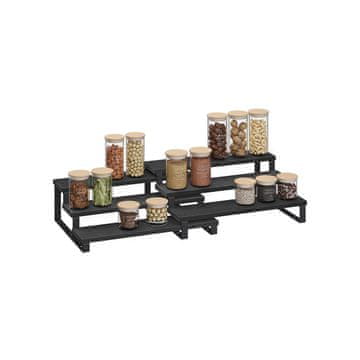 Songmics Set držača začina 2 komada 24x32x11.5 cm crni