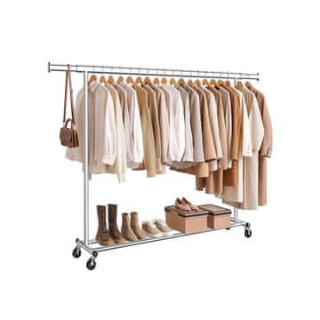 Songmics Vješalica za odjeću 45x160x161.5 cm Srebrna