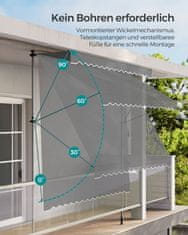 Songmics Tenda 350x120 cm Siva, 9.9 kg