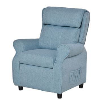 Homestar Dječji sofa podesivi naslon za leđa s naslonom za noge 58x53x70 cm plava