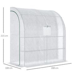 Homestar Staklenik 200x100x215 cm Bijeli