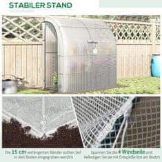 Homestar Staklenik 200x100x215 cm Bijeli