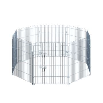 Homestar Igraonica za štenad 8 panela 63x76 cm srebrna