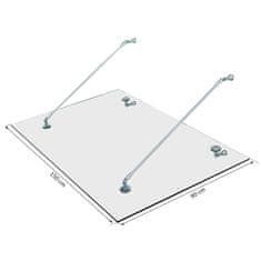 Homestar Nadstrešnica za vrata 150x90x1.2 cm prozirna