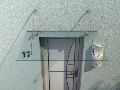 Homestar Nadstrešnica za vrata 150x90x1.2 cm prozirna