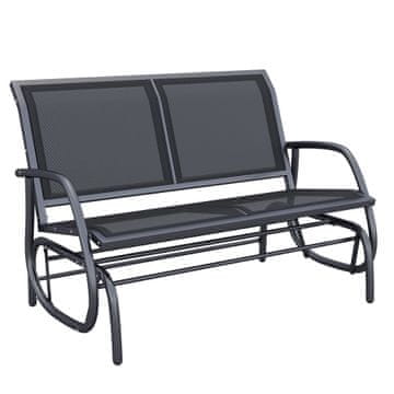 Homestar Vrtna ljuljačka klupa 120x70x85 cm Crna