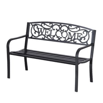 Homestar Vrtna klupa za 2 osobe 127x60x87 cm metal