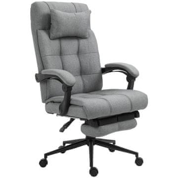 Homestar Uredska stolica podesiva s naslonom za glavu i naslonom za noge 66x70x116-124 cm siva