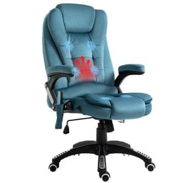 Homestar Uredska stolica s masažom i funkcijom grijanja 68x72x110-120 cm plava