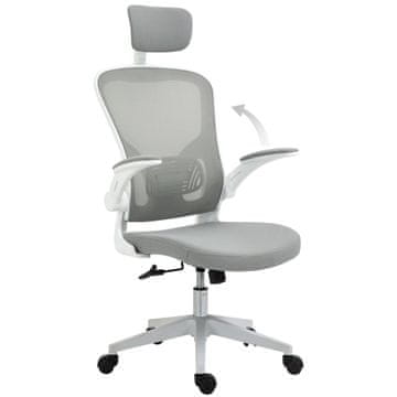 Homestar Uredska stolica, ergonomska stolica za radni stol, 65x64x114-122 cm, siva