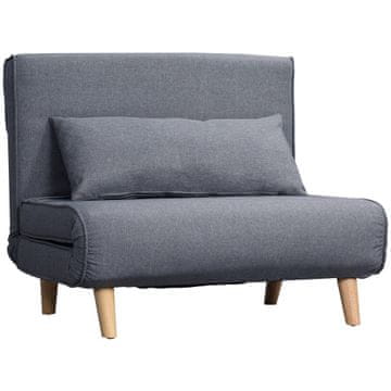 Homestar Kauč na razvlačenje podesiv naslon 95x95x80 cm sivi