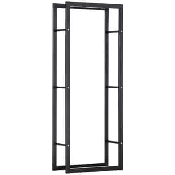 Homestar Držač za drva 60x25x150 cm Crni