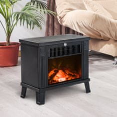Homestar Električna peć na drva 34x17x31 cm Crna