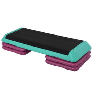 Homestar Aerobik Step Platforma 110x40x20 cm Crna Zelena Ljubičasta podesiva