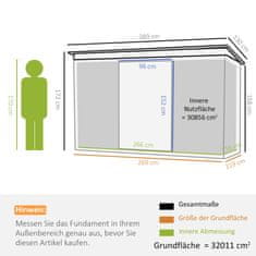 Homestar Vrtna sjenica 280x130x172 cm tamnosiva