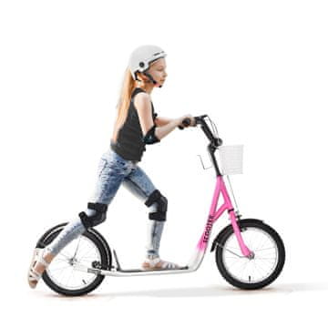 Homestar Dječji romobil 139x58x90-96 cm Roza i bijela
