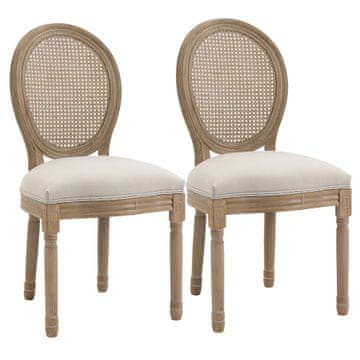 Homestar Set stolica za blagovanje 49x56x96 cm krem bijela