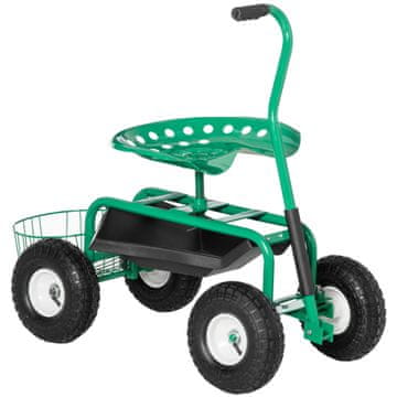 Homestar Vrtna kolica s rotirajućim sjedalom 81x44,5x46-59 cm zelena