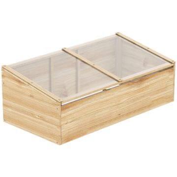 Homestar Drvena hladna staklenička konstrukcija 100x50x35 cm prirodna