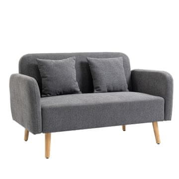 Homestar Dvosedna sofa 130x70x80 cm siva