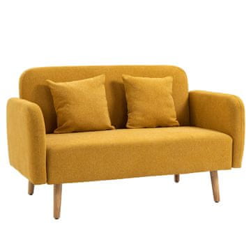 Homestar Dvosedna sofa 130x70x80 cm Žuta