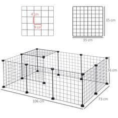 Homestar Igraonica za male životinje 106x73x36 cm Crna