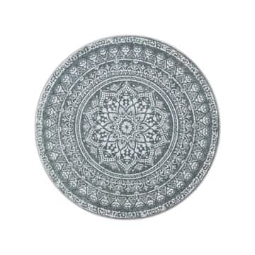 Songmics Okrugli tepih 120 cm sivi