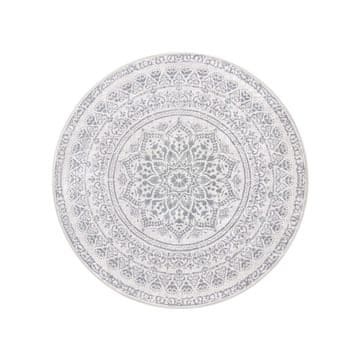 Songmics Okrugli tepih 120 cm sivi