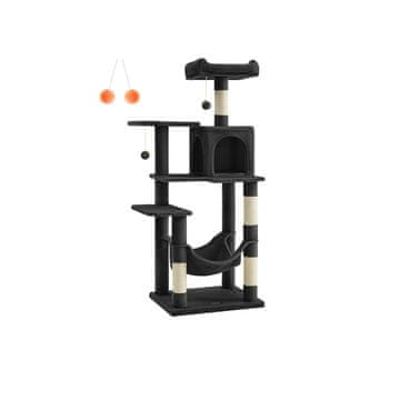 Songmics Stablo za mačke 55x45x143 cm Crno