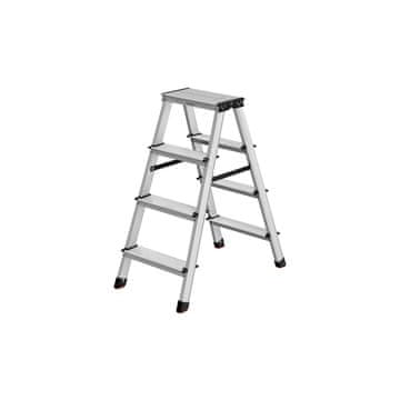 Songmics Preklopna ljestve 78x42x81.5 cm srebrna