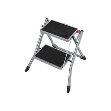 Songmics Dvostepena ljestve 2 stepenice 50x3.5x55.5 cm Siva