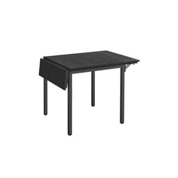 Songmics Sklopivi stol za blagovanje 78x120x76.2 cm Crni