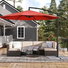 Songmics Suncobran konzolni 300x245 cm Crveni