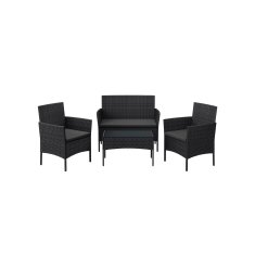 Songmics Vrtni namještaj set 56.5x54.5x81.5 cm smeđa