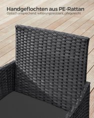 Songmics Vrtni namještaj set 56.5x54.5x81.5 cm smeđa