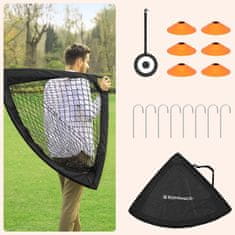 Songmics Set nogometnih golova 2 komada 120x91x91 cm Crna