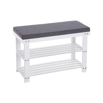 Songmics Klupa za cipele 71x29x49 cm Bijeli spremnik