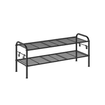 Songmics Stalak za cipele 3 razine 28x85x35 cm crni