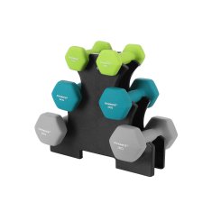 Songmics Set bučica heksagonalnih 2x1 kg 2x2 kg 2x3 kg Zeleno Plavo Sivo