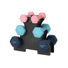 Songmics Set bučica heksagonalnih 13.5x6.5x6 cm ružičasta akvamarin siva