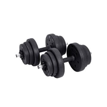 Songmics Set bučica 2 komada 20 kg crne boje