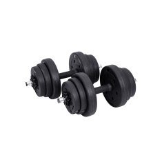 Songmics Set bučica 2 komada 20 kg podesiv crni