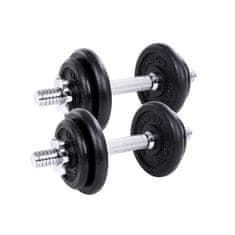 Songmics Set bučica 2 komada 20 kg crne boje