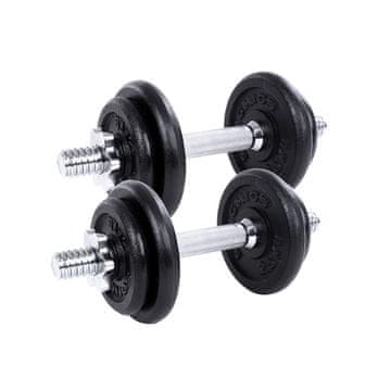Songmics Set bučica 2 komada 20 kg crne boje