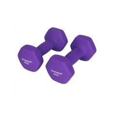 Songmics Set bučica 2 x 2 kg 16x7.5 cm ljubičasta