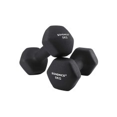 Songmics Set bučica 2 komada 5 kg svaki crne boje